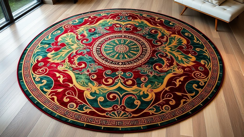 yilong round silk rugs