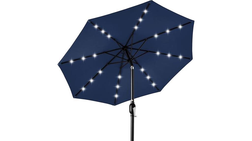 10ft solar led umbrella