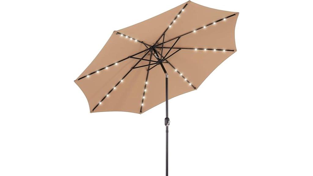 10ft solar umbrella with led