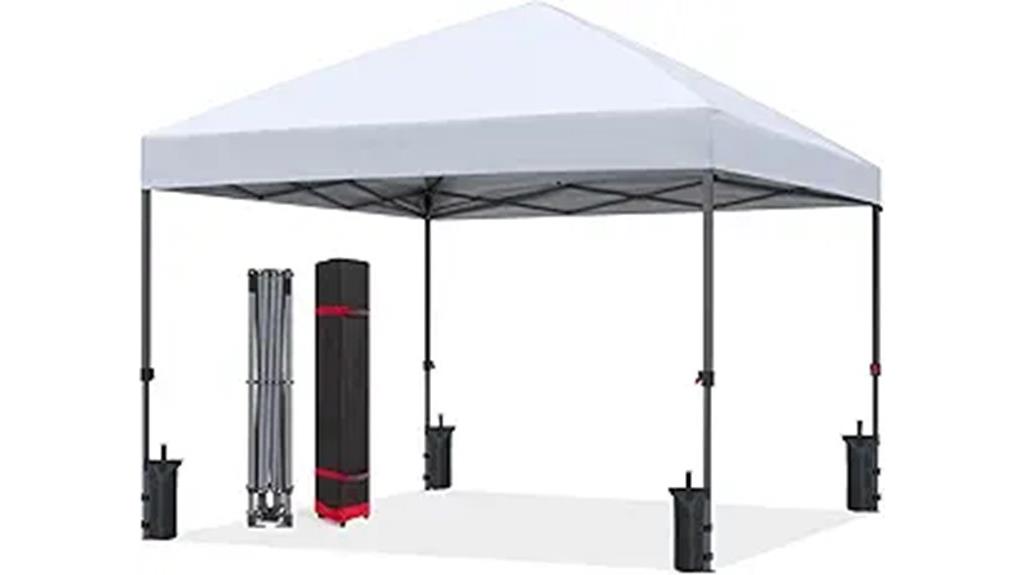 10x10 white pop up canopy