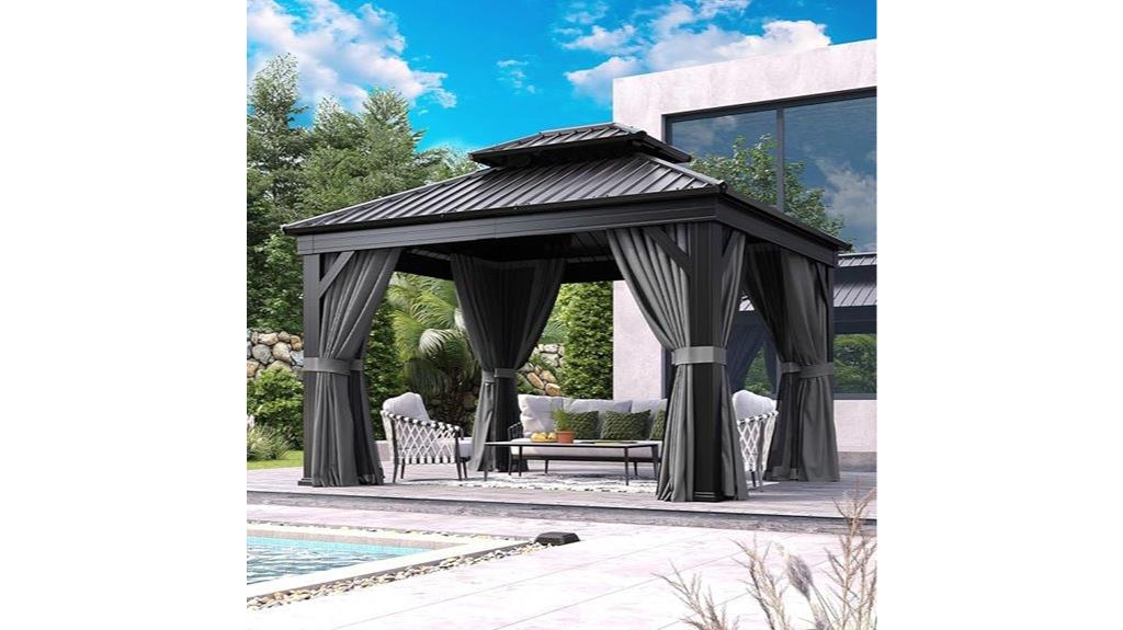 10x12 gazebo with curtains