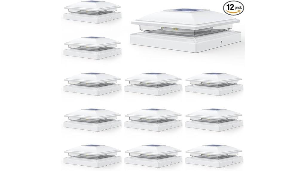 12 pack white solar caps