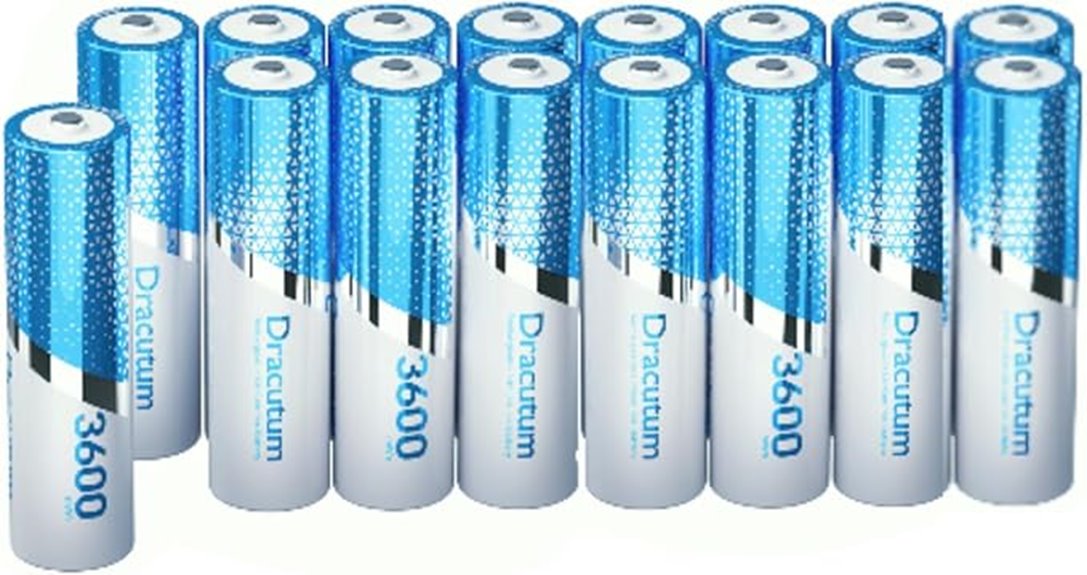 16 pack rechargeable aa batteries