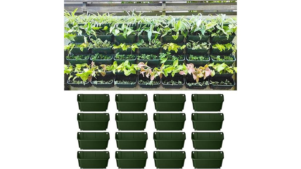 16 pack wall mount planters