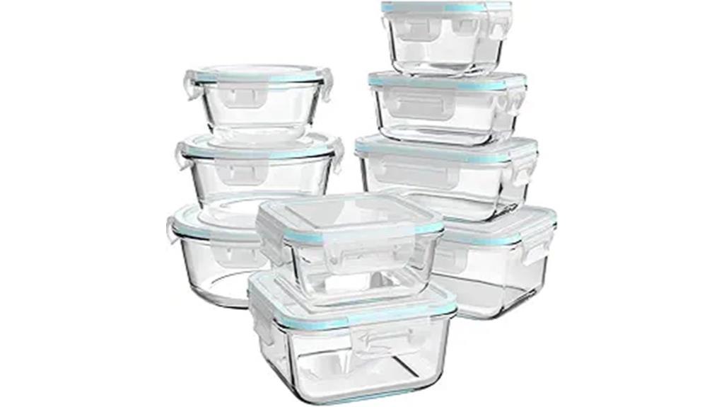 18 piece glass lids set