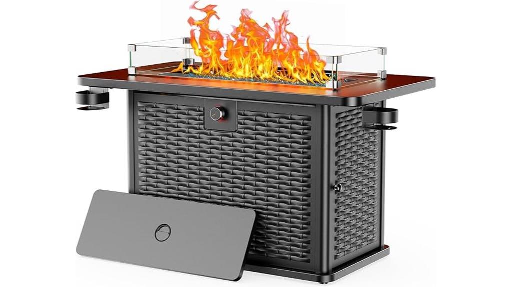 43 inch propane fire table