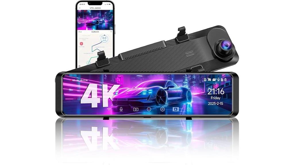 4k dash and backup camera