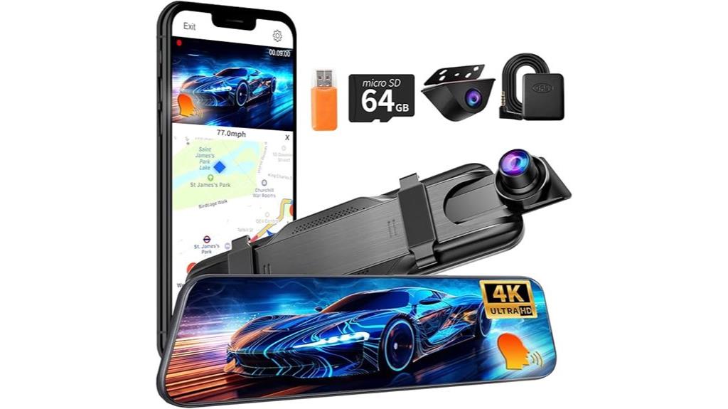 4k voice control dashcam