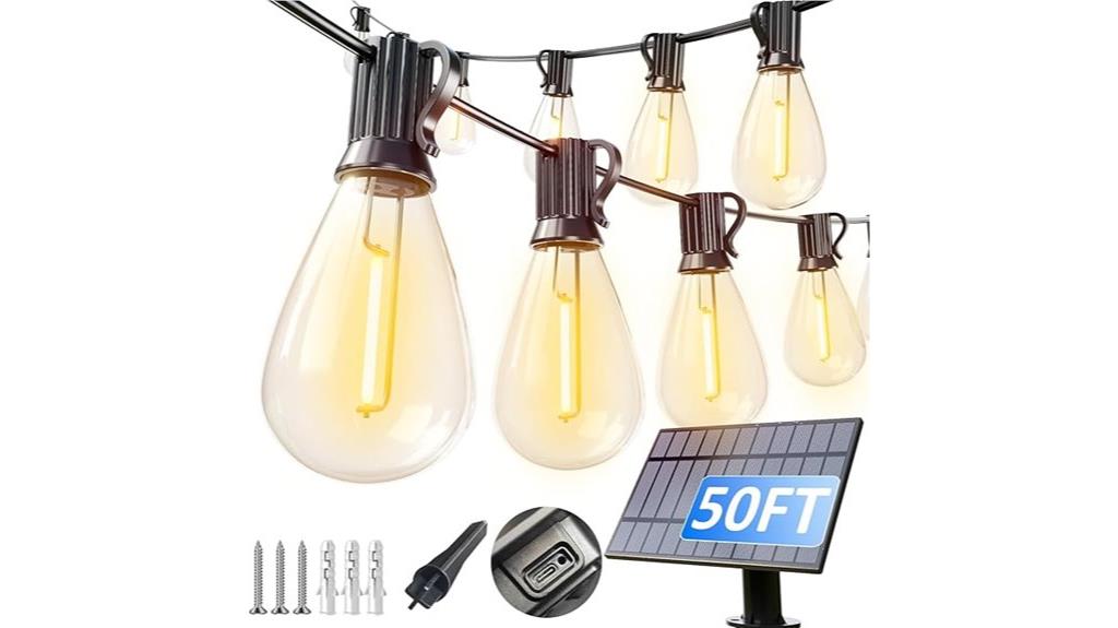50ft waterproof solar lights