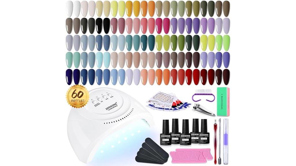 60 piece uv gel set