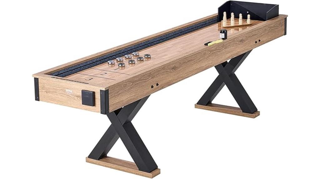 9 foot shuffleboard bowling combo