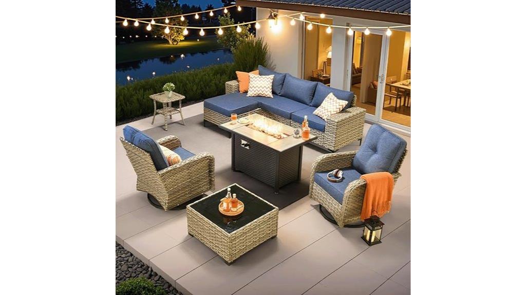 9 piece patio fire pit