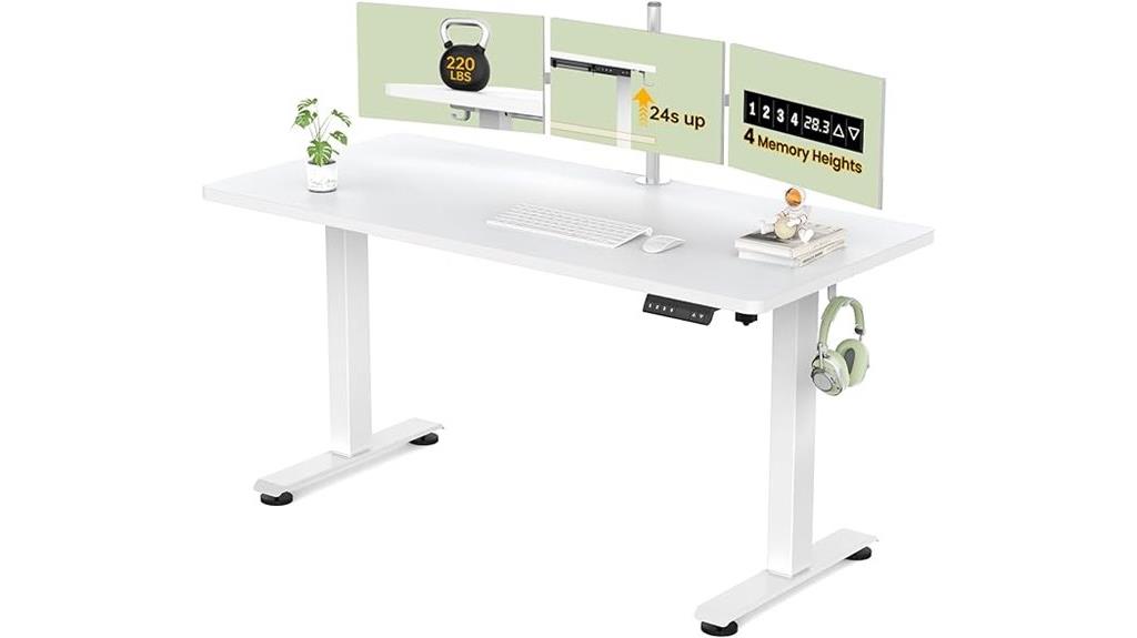 adjustable 55 inch electric desk