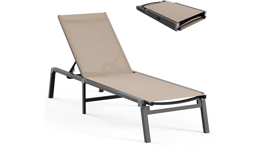adjustable aluminum outdoor lounge