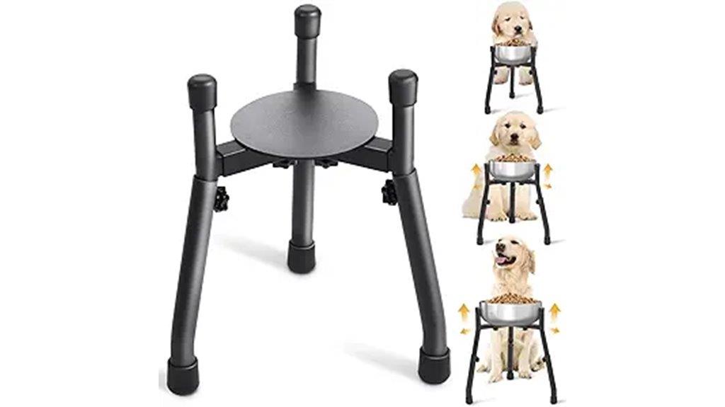 adjustable elevated dog bowl