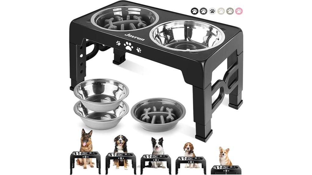 adjustable elevated dog bowls