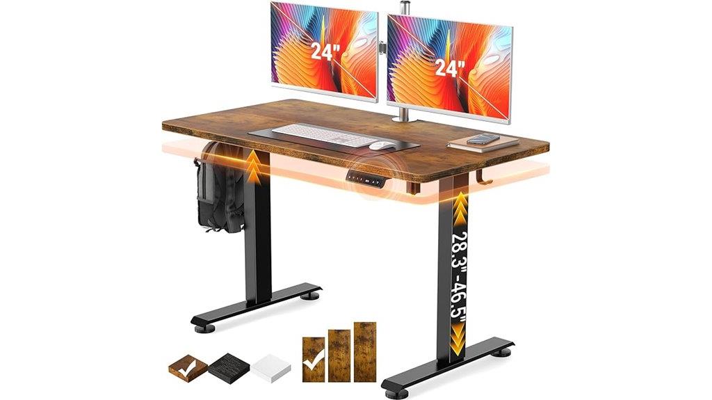 adjustable height standing desk