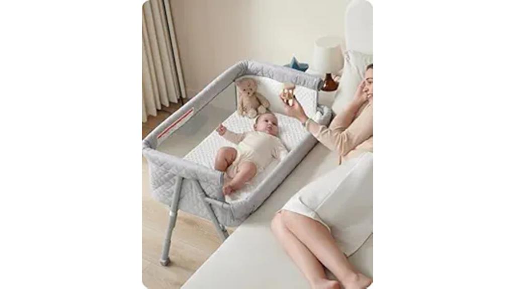 adjustable mesh side crib