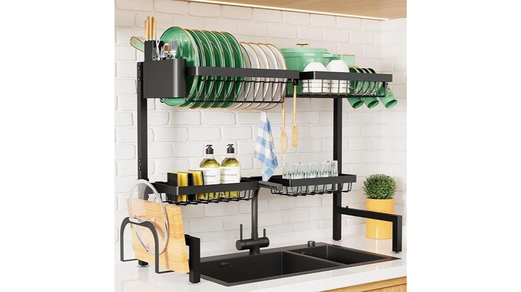 adjustable sink dish rack