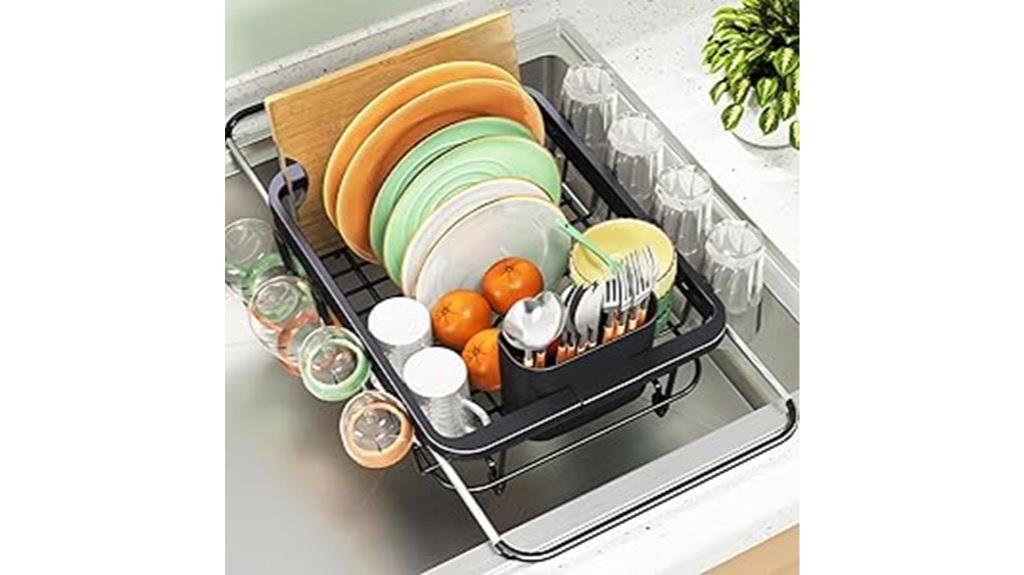 adjustable sink dish rack