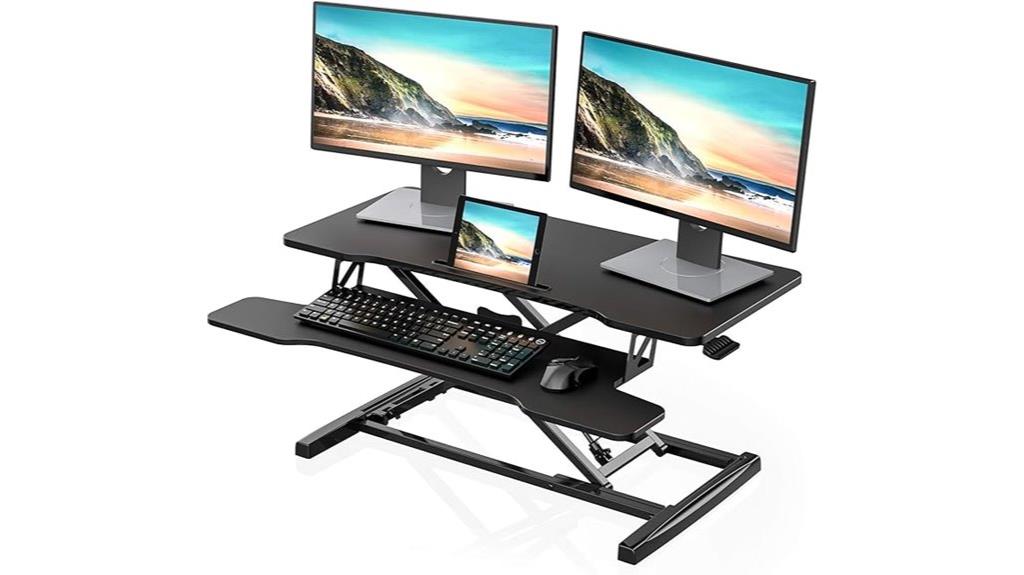 adjustable standing desk converter