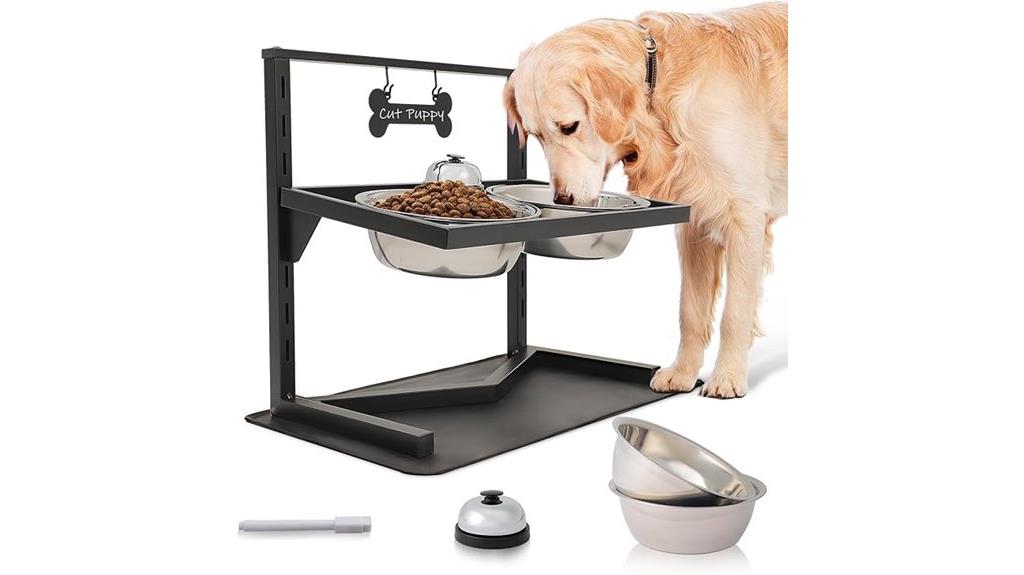 adjustable tilted dog bowl