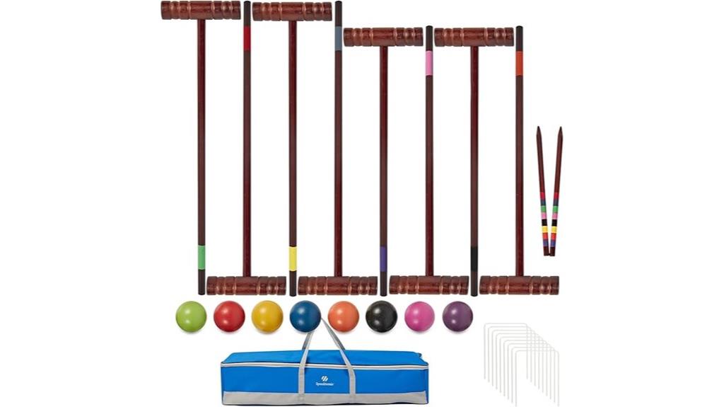 adult eight player croquet set