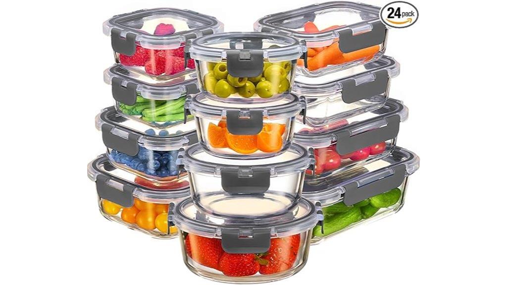 airtight glass food storage