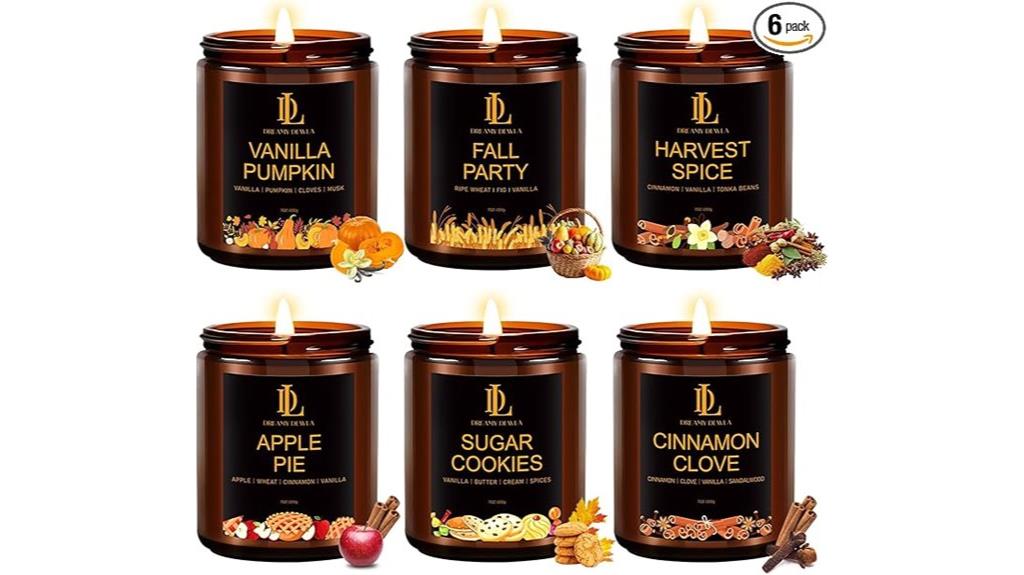 autumn scented candle collection