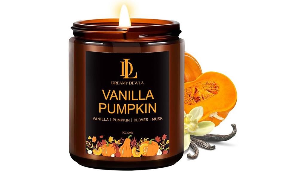 autumn vanilla pumpkin candle