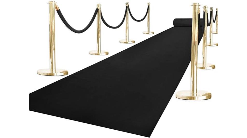 black 3x15 felt rug