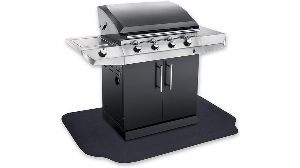 black grill patio mat