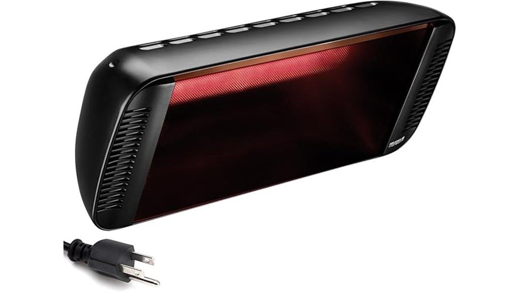 black infrared wall heater
