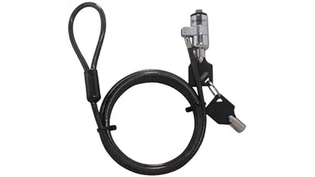 black laptop security cable