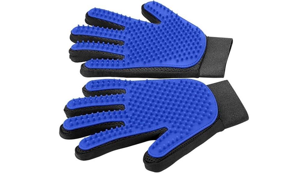 blue pet hair gloves