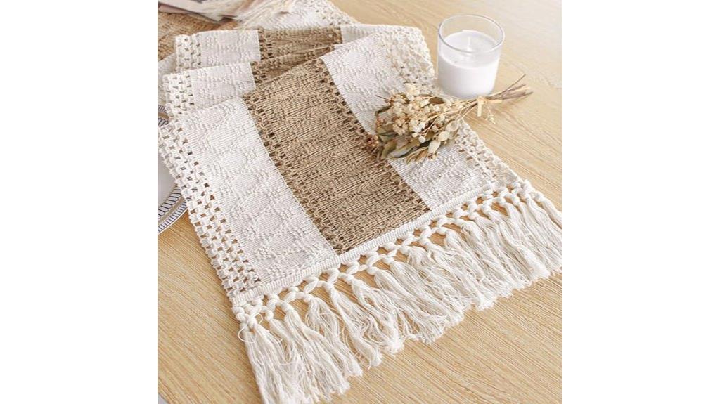 boho fall tassel runner