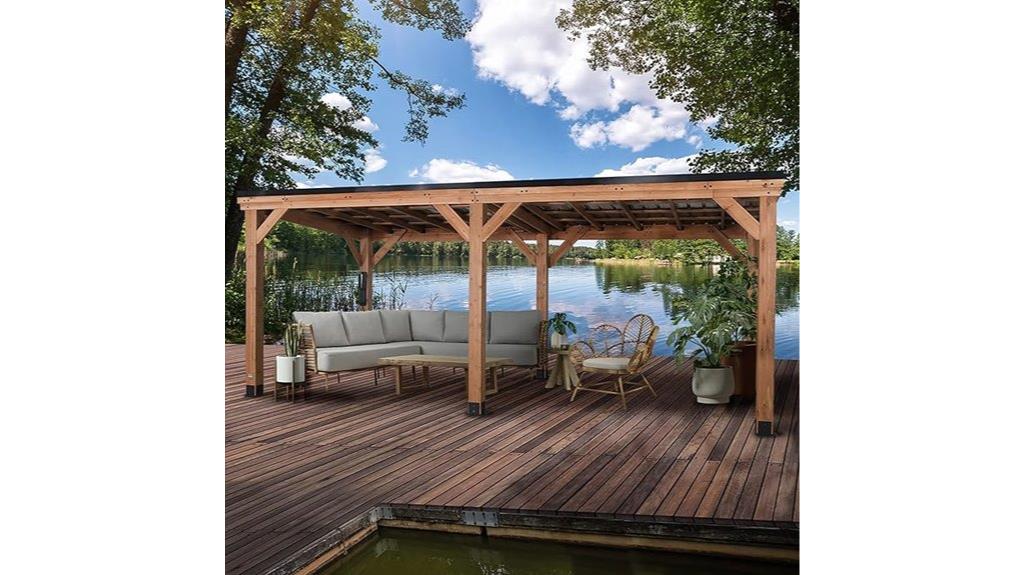 cedar backyard gazebo pavilion
