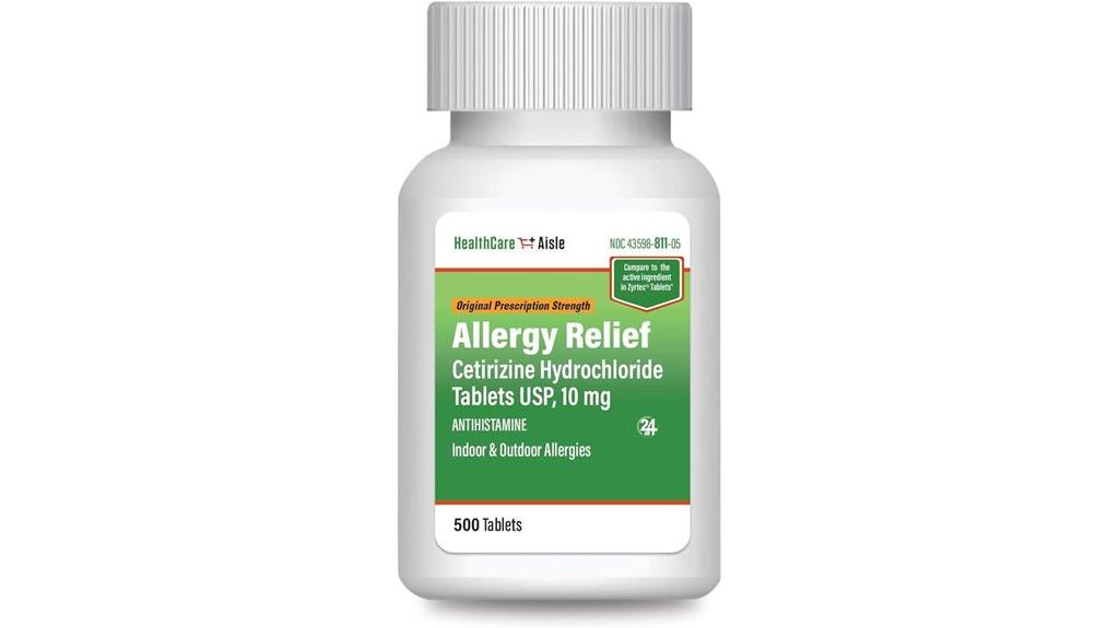 cetirizine 10mg 500 tablets