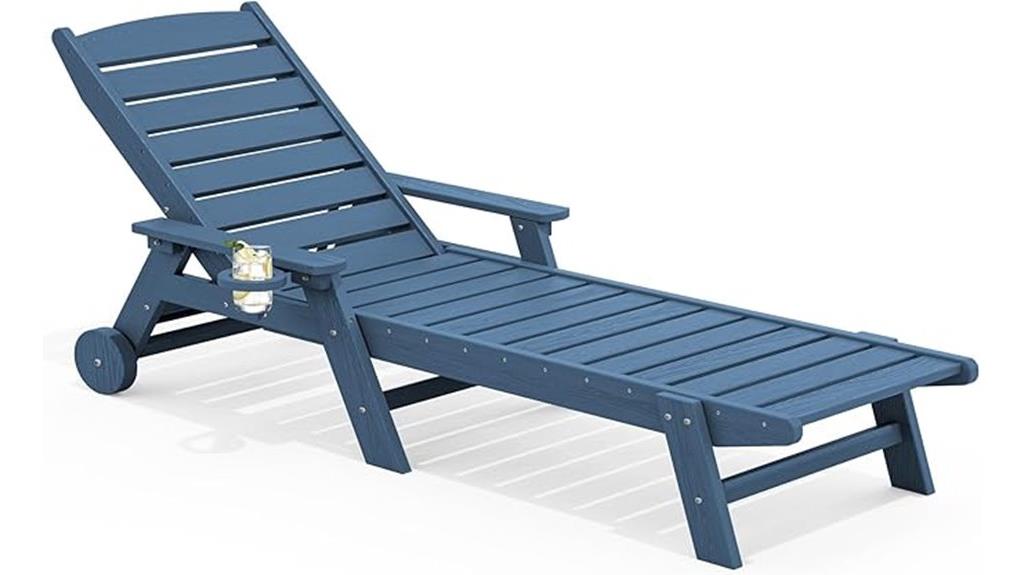 chaise lounge with wheels