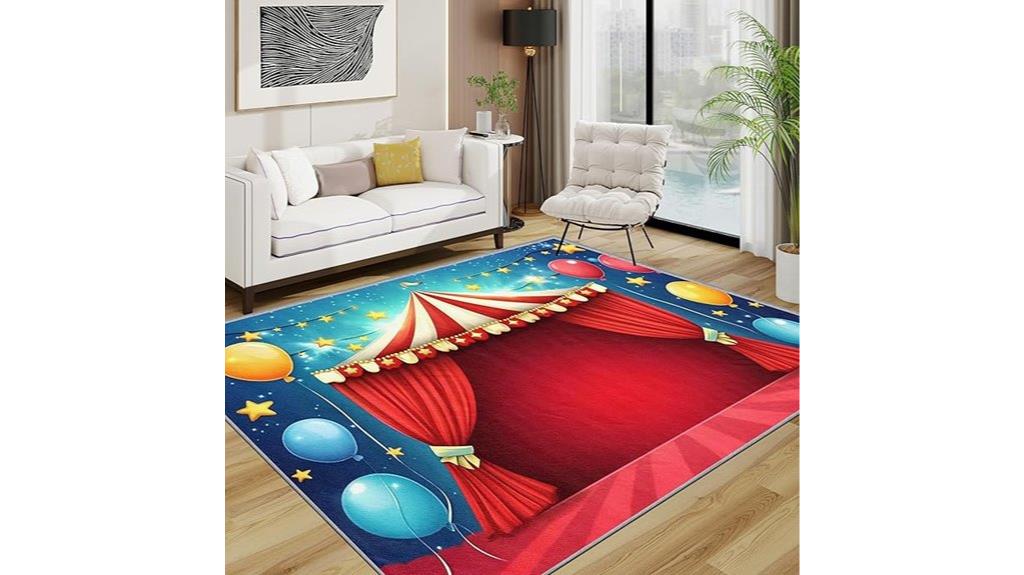 circus tent indoor rug