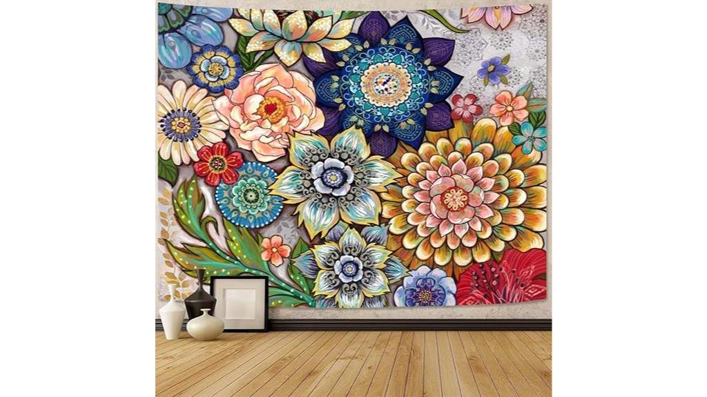 colorful floral tapestry