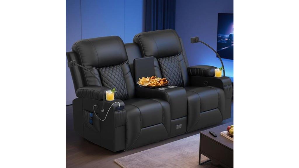 comfortable recliner loveseat with features