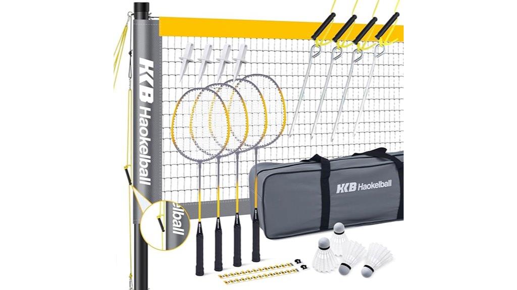 complete badminton equipment set