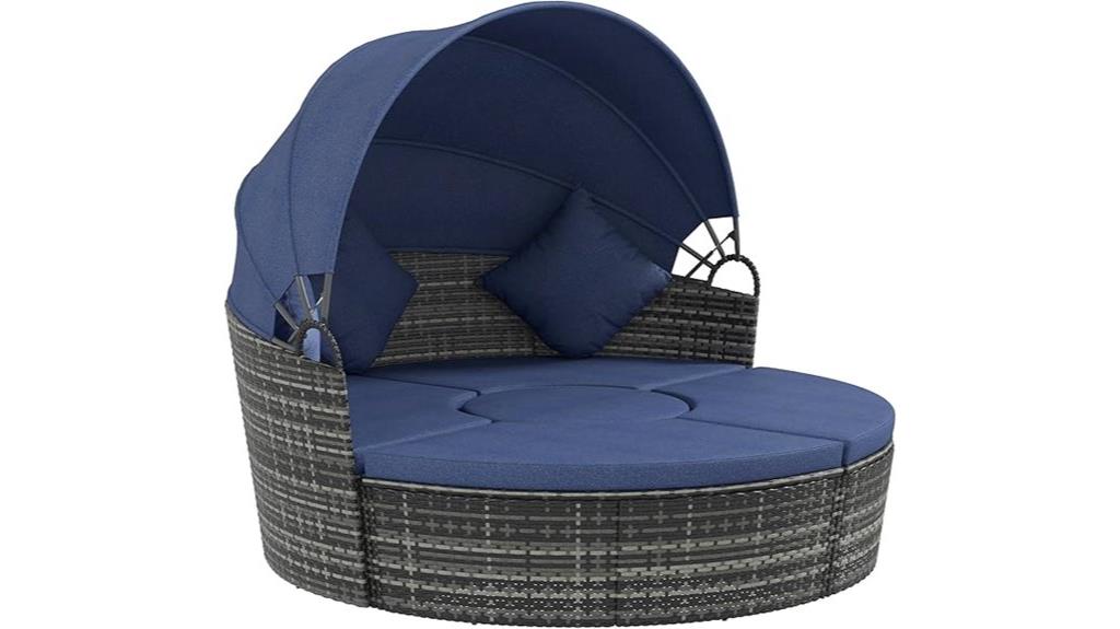 convertible round daybed set