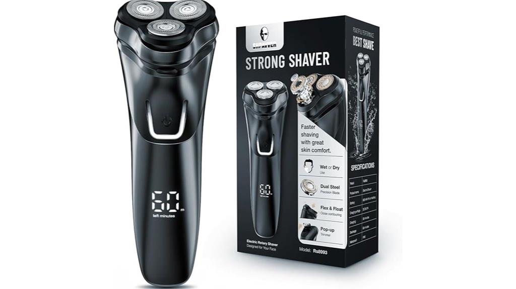 cordless waterproof rotary shaver