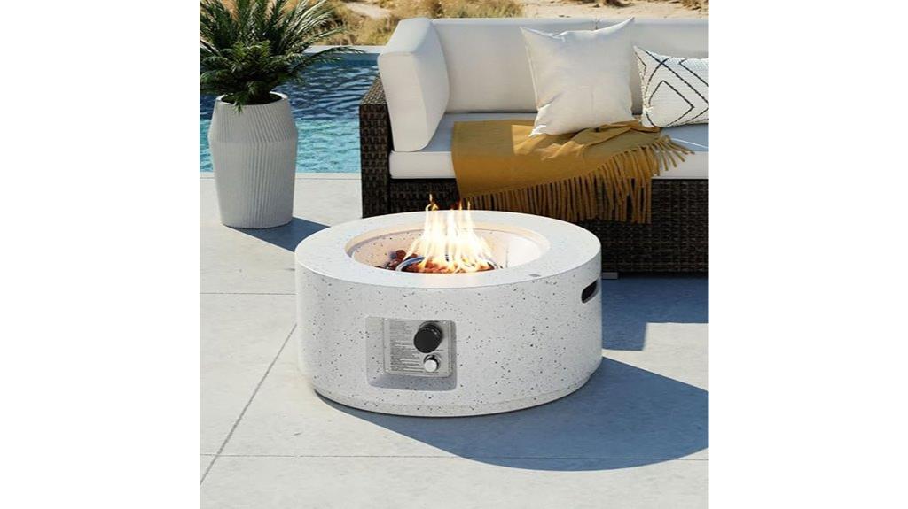 cozy outdoor fire table