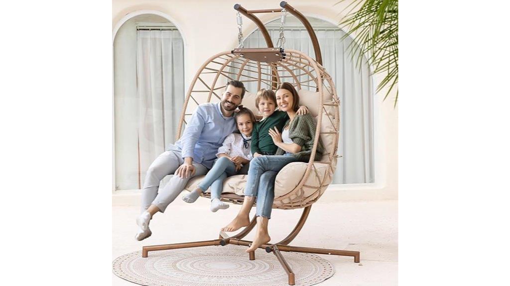 double egg chair stand