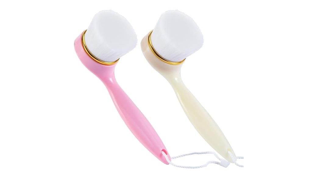 dual deep pore cleansing brushes