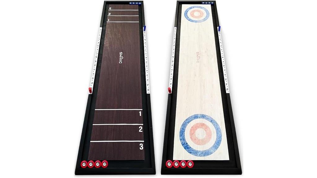 dual game shuffleboard curling
