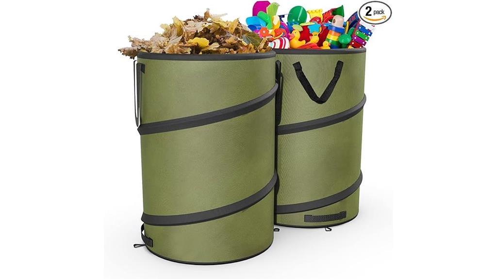 dual portable trash bins